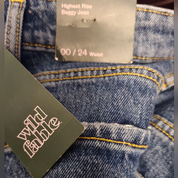 Wild Fable Super High- Rise Baggy Jean - size 00 - Picture 9 of 10